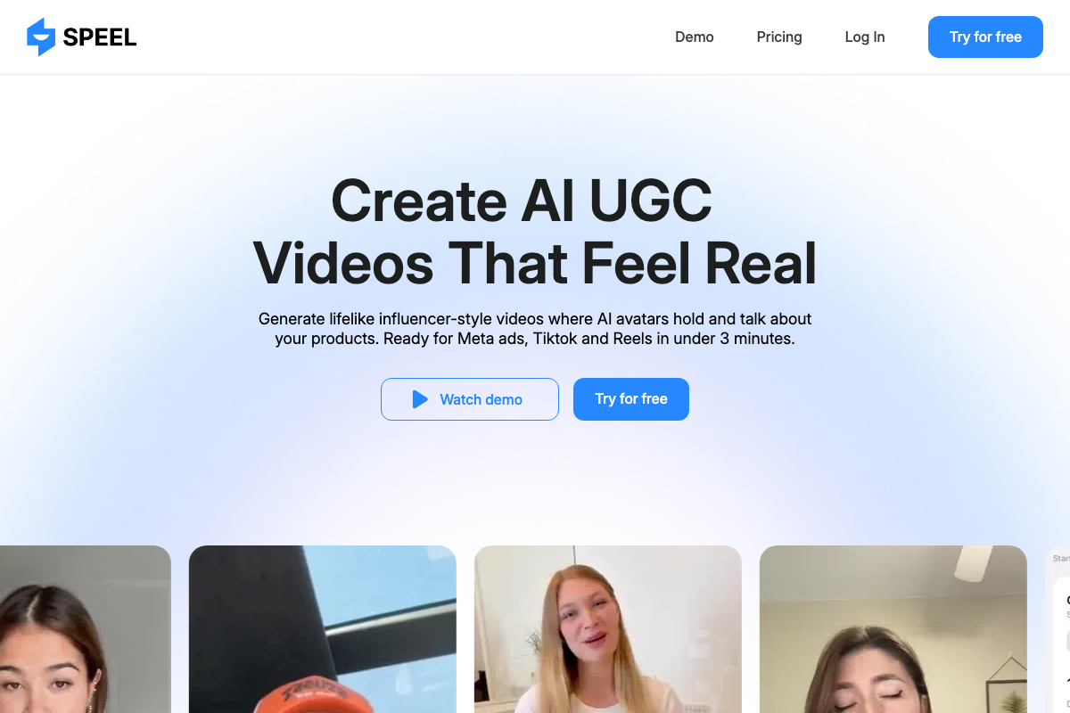 Speel.co homepage