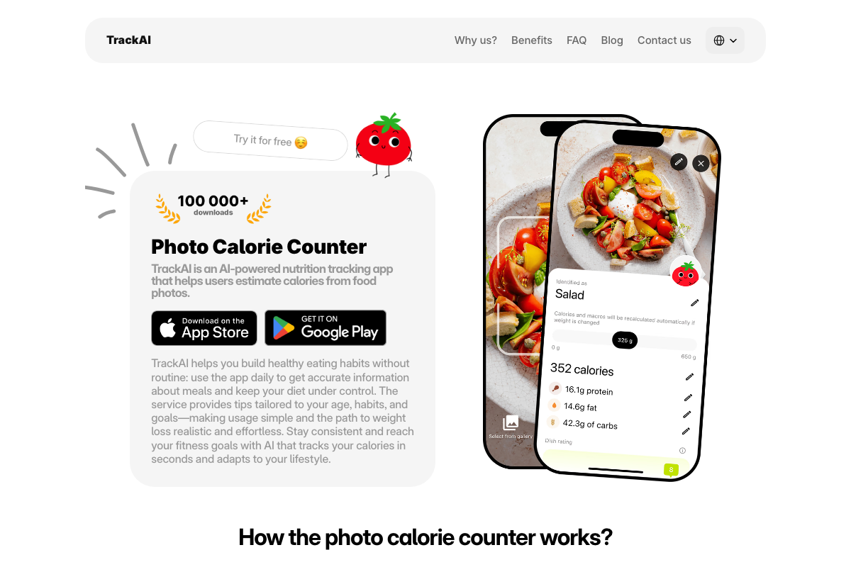TrackAI homepage